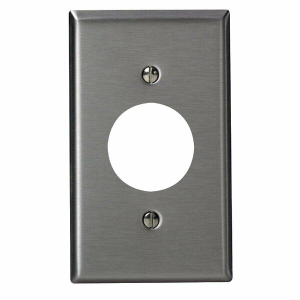 Leviton 1-Gang Stainless Steel Single Outlet Wall Plate 005-84004-40